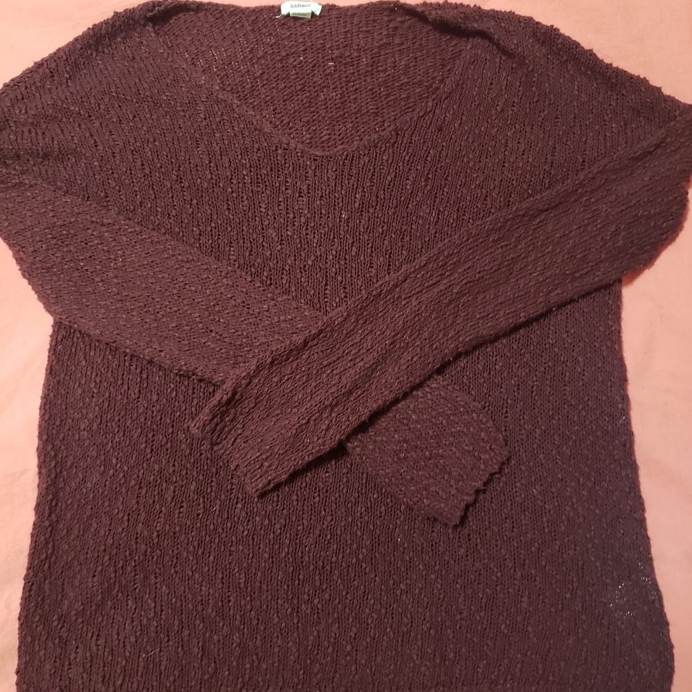 Burgundy garage sweater